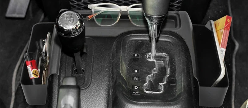 Gear Shift Storage Box - Interior Modification & Stowing Accessory for Jeep Wrangler JK (2011-2018)