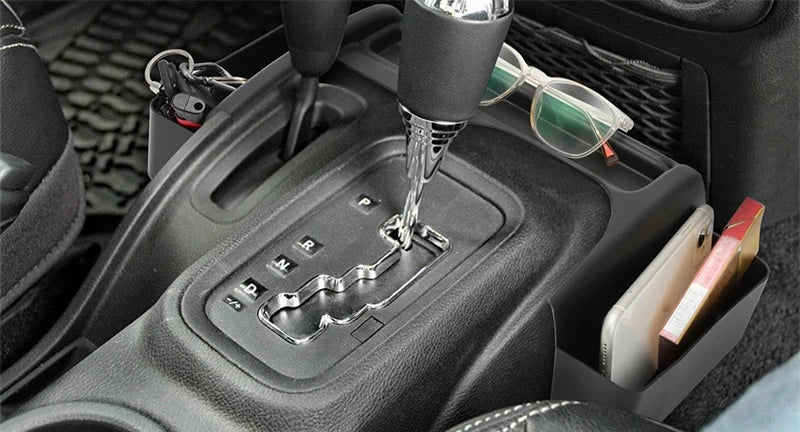 Gear Shift Storage Box - Interior Modification & Stowing Accessory for Jeep Wrangler JK (2011-2018)