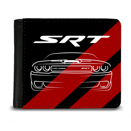 Challenger Race Car SRT Men's Faux Leather Wallet - Driven Brand Apparel