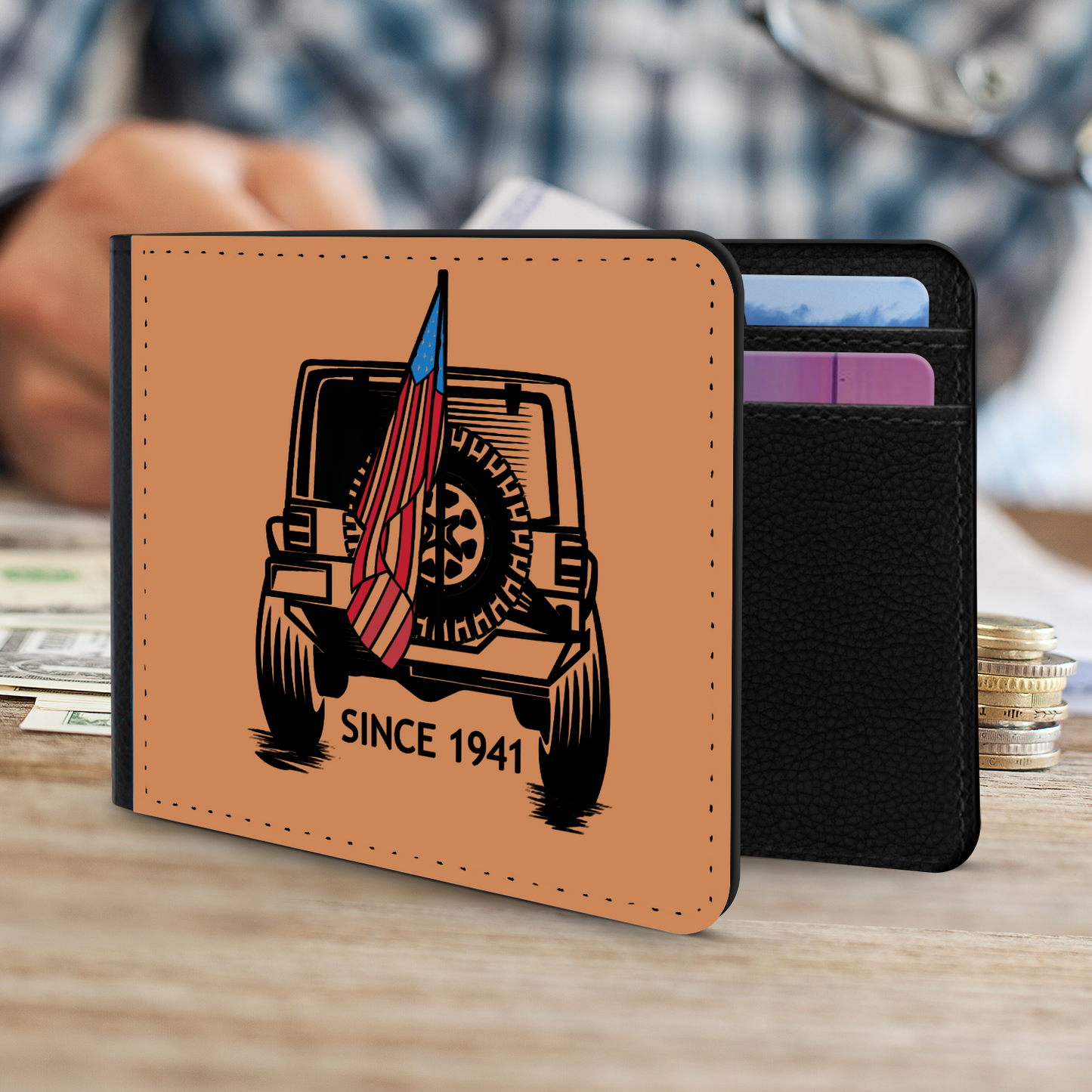 Wrangler America Men's Faux Leather Wallet