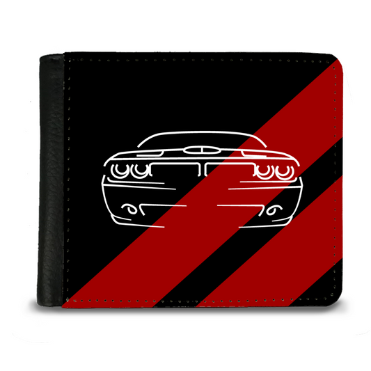 Challenger Race Car Men's Faux Leather Wallet - Driven Brand Apparel