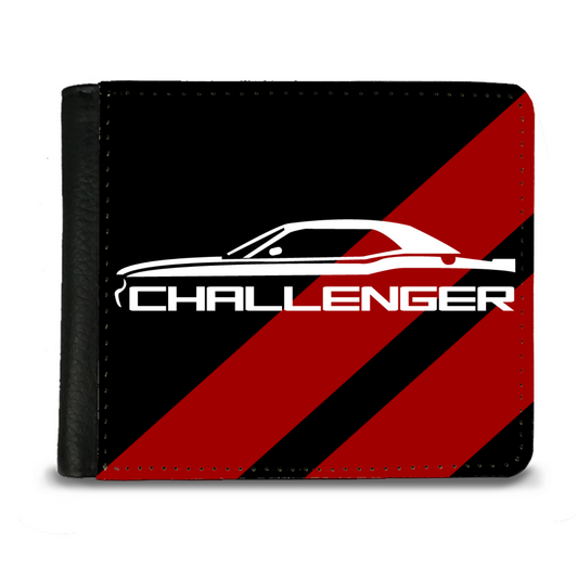 Challenger Race Car Men's Faux Leather Wallet - Driven Brand Apparel