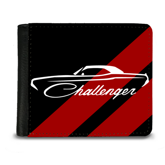 Challenger Race Car Men's Faux Leather Wallet - Driven Brand Apparel
