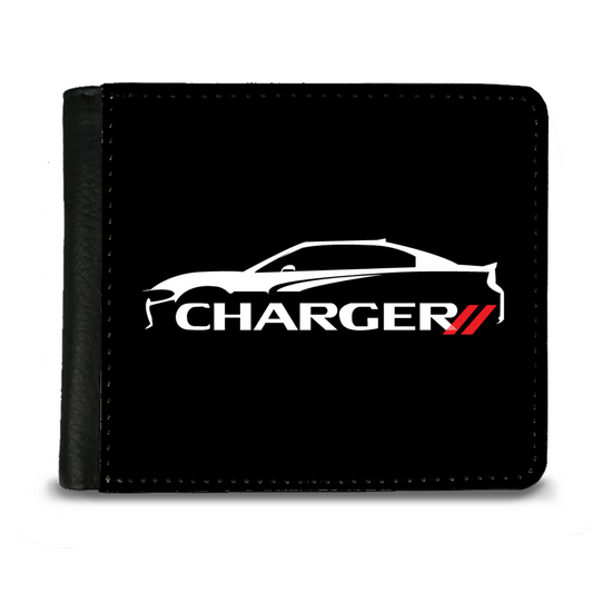 Charger Redline Race Car Men's Faux Leather Wallet - Driven Brand Apparel