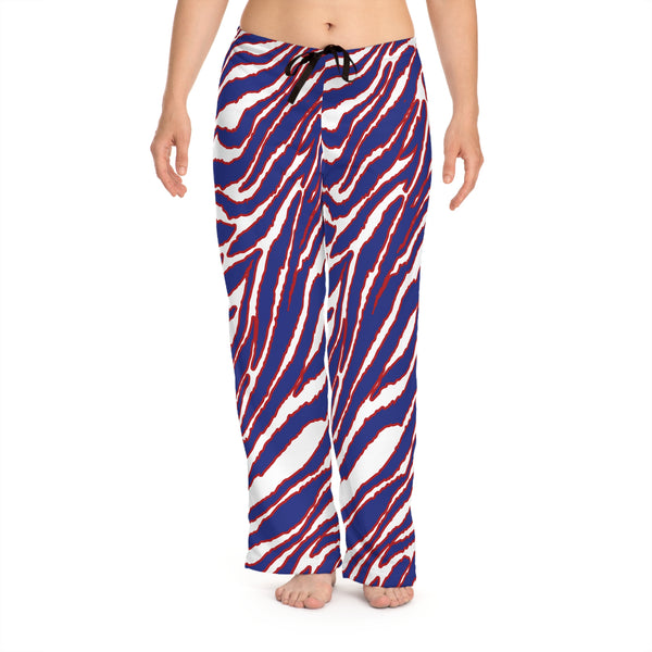 Mafia Buffalo Football Zebra Striped Women's Pajama Pants (AOP) - Driven Brand Apparel