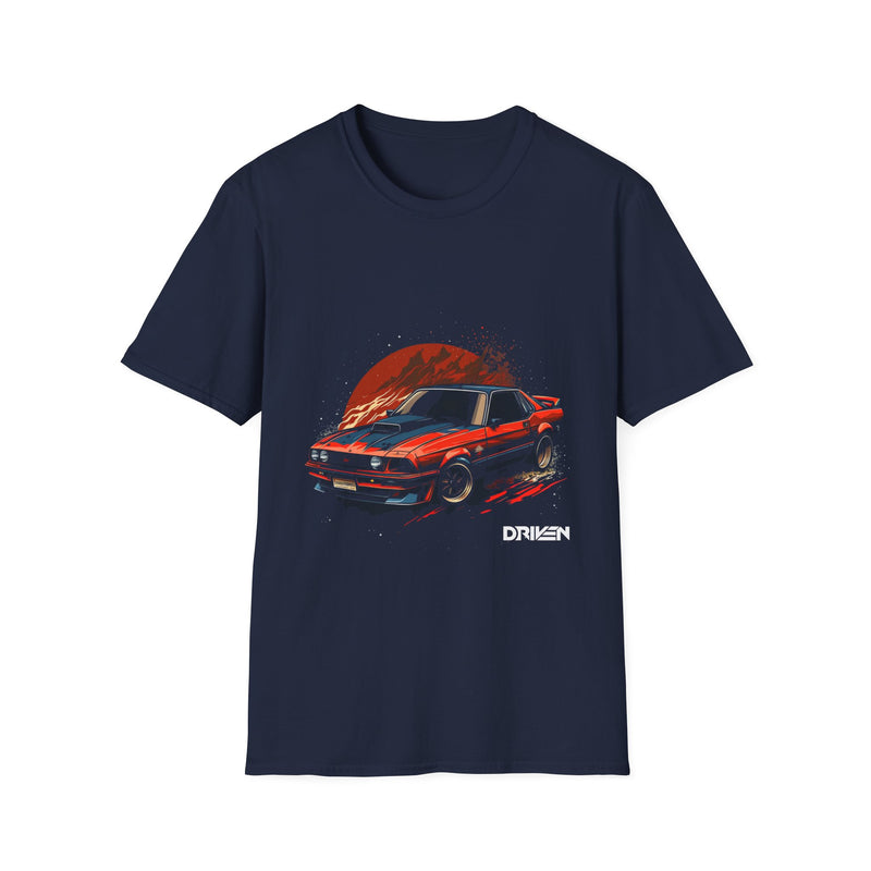 Ford 1970s Mustang Lowrider T-Shirt - Driven Brand Apparel