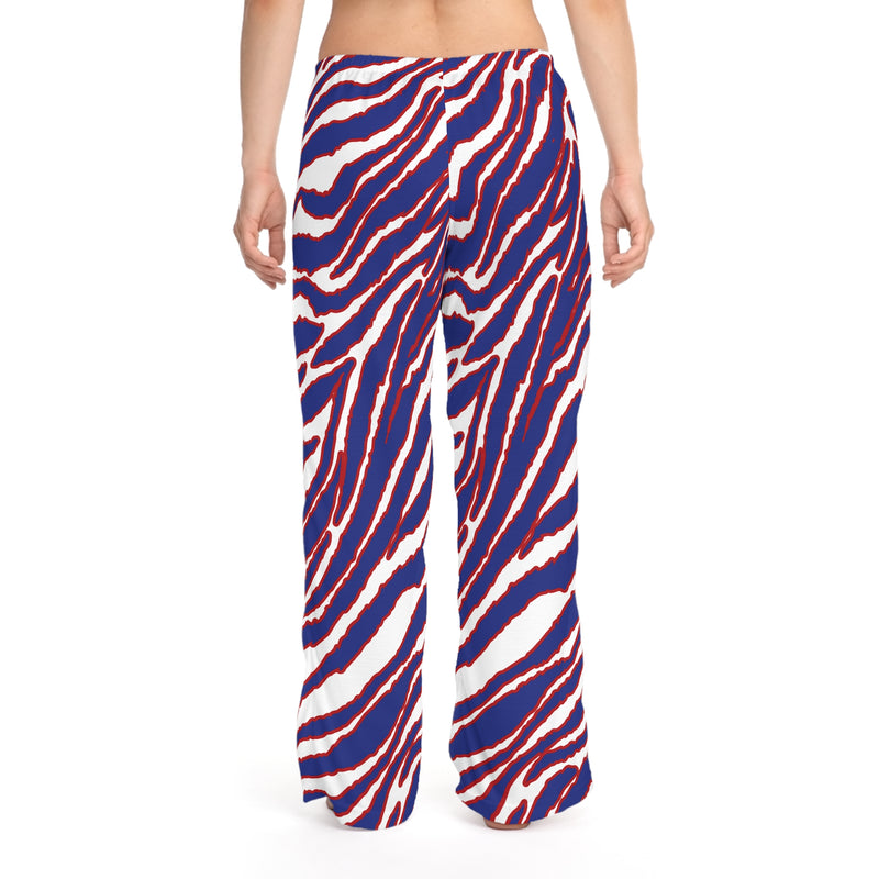 Mafia Buffalo Football Zebra Striped Women's Pajama Pants (AOP) - Driven Brand Apparel
