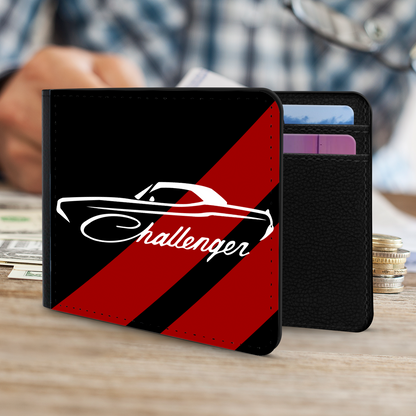 Challenger Race Car Men's Faux Leather Wallet