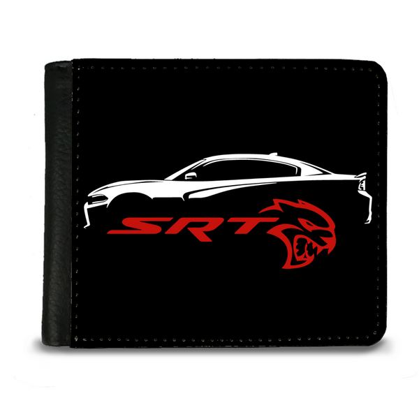 Charger SRT Race Car Men's Faux Leather Wallet - Driven Brand Apparel